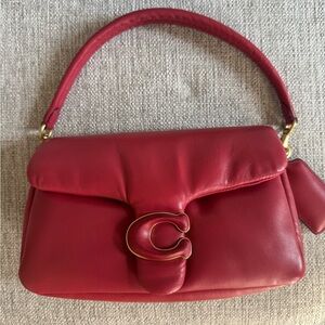 Coach red tabby 26 pillow bag purse authentic